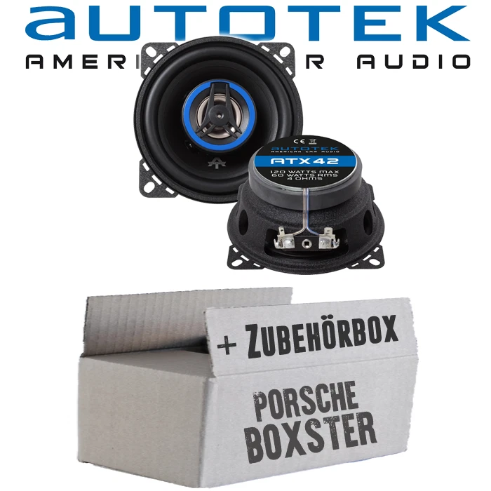 JUST SOUND BEST CHOICE FOR CARAUDIO Altavoces para Porsche Boxster (986) bandeja frontal cajas Autotek kit de instalación coche