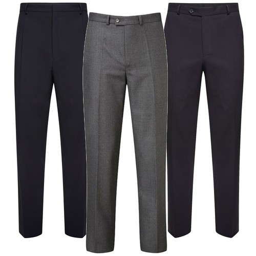 Mens Formal Work Trousers Office 