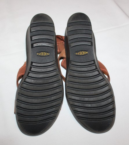 Keen Skyline Sandals Women Size 8.5 M Brown Nubuck Leather Wedge Gladiator Shoes - Picture 13 of 15