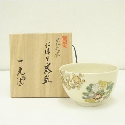 Kyoto Ware Ikko Ueyama Ninsei Tea Bowl 12cm (4.7in) Japan