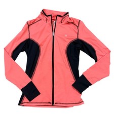 ELEVEN by Venus Williams Coral Black Athletic Zip Up Jacket Women's Size S