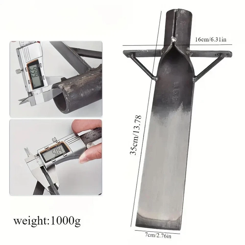 Pala de jardinería de alta resistencia acero manganeso construcción exterior herramientas de jardinería Foto 2 de 4