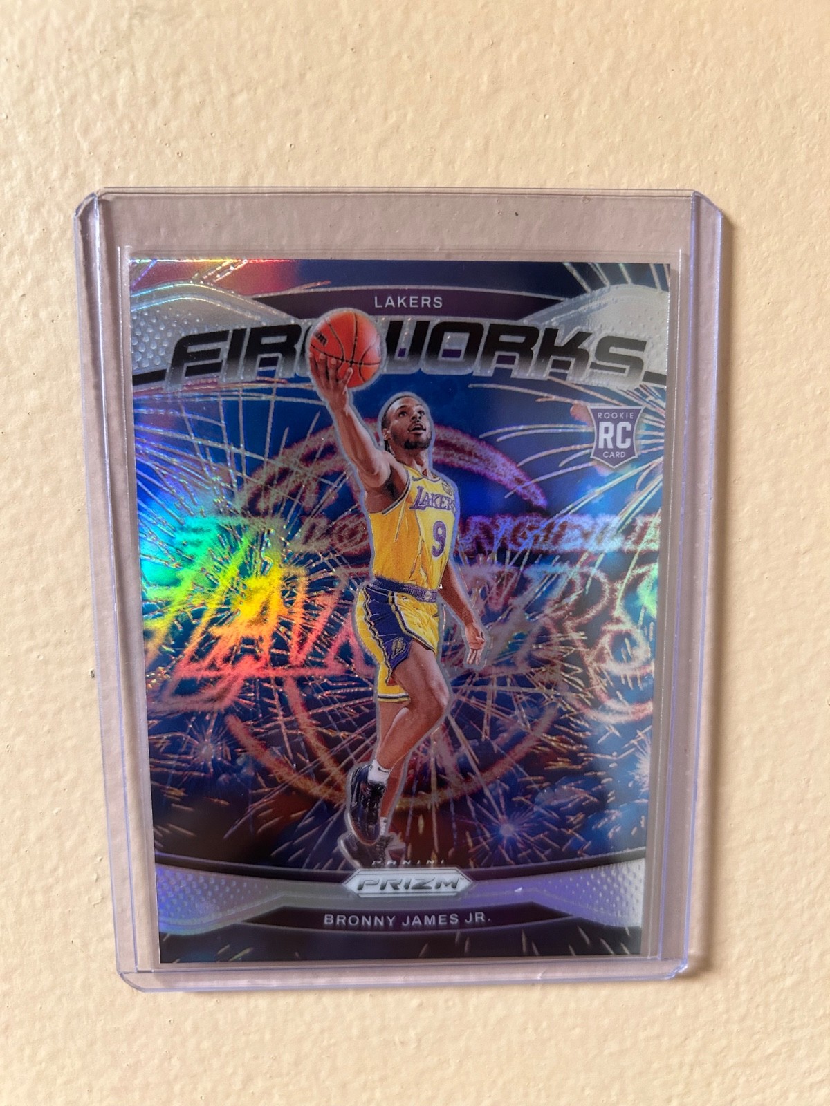 2024-25 Panini Prizm - Fireworks Bronny James #14 Silver Prizm (RC)