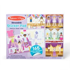 Melissa  Doug Reusable Sticker Pad, Dress-Up  Fashion Sticker Book, Kids Trave