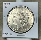 1887 Morgan Dollar - VAM-11 - AU/UNC - Still Lustrous - Very Lt Toning