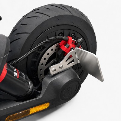 Kennzeichenhalter seitlich links aus Edelstahl für Segway Ninebot MAX G3 D