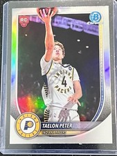TAELON PETER 2025 BOWMAN CHROME REFRACTOR ROOKIE CARD RED RC #BRR-50