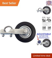 Gate Support Wheel Galvanized Steel Rubber for 1-7/8in Gate Frames