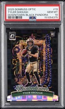2025 PANINI DONRUSS OPTIC DOWNTOWN BLACK PANDORA #19 TYLER SHOUGH 17/25 PSA 10