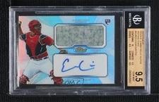 2013 Topps Finest Jumbo Relic Rookie Refractor Evan Gattis BGS 9.5 Auto RC 0s3