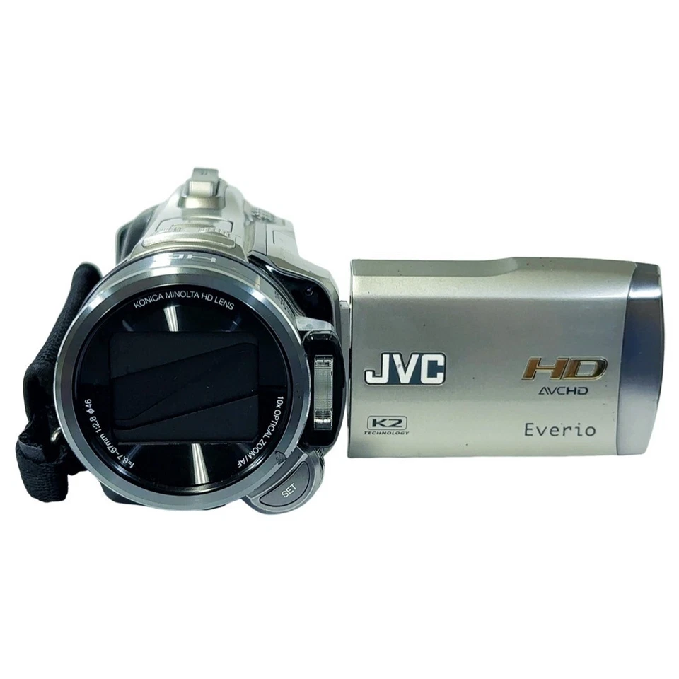 [Good / Fully Working] JVC Victor Everio GZ-HM400-S Camcorder Silver From Japan - Image 2 of 4