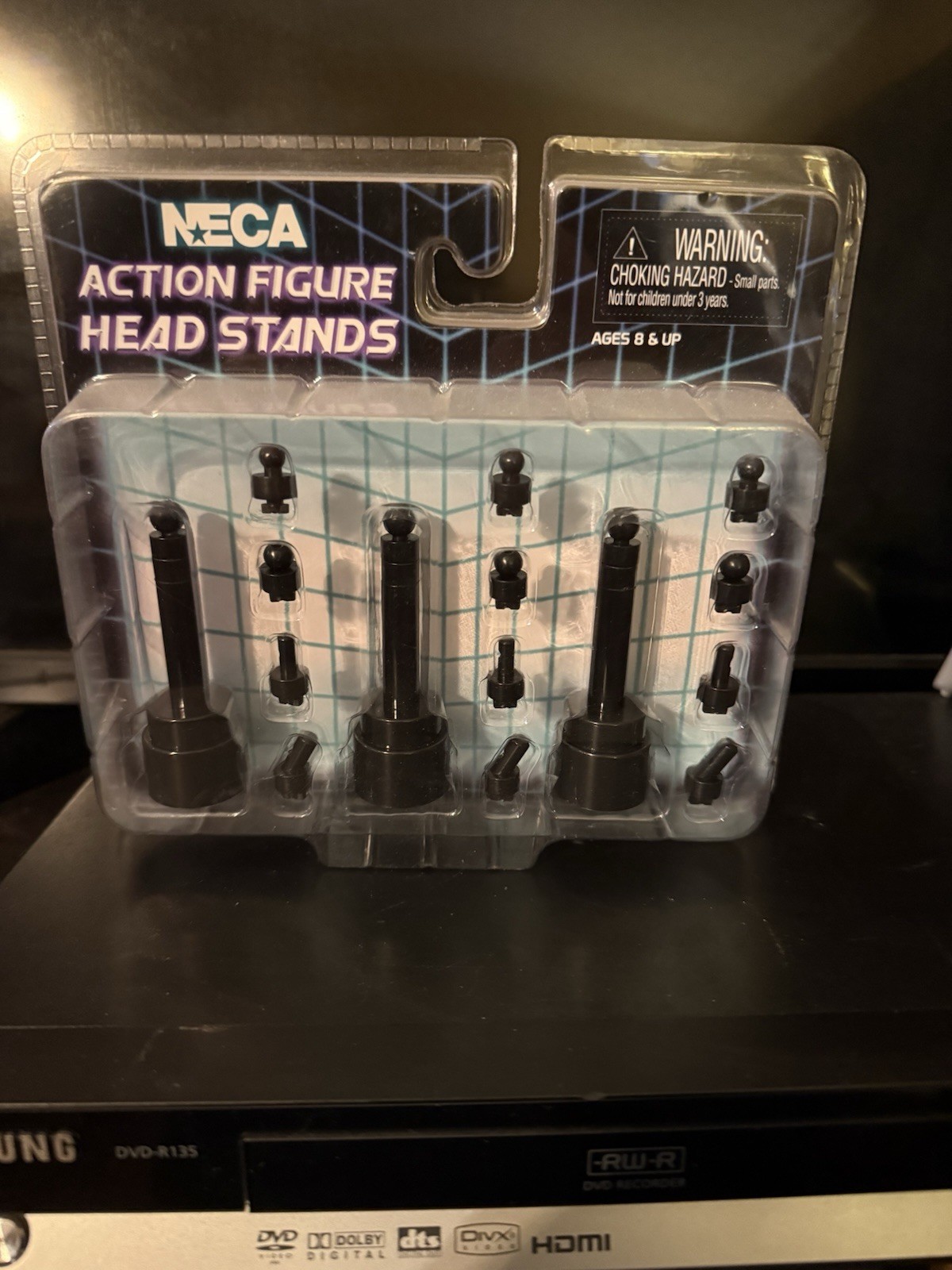 Head Display Stands Base Set Black Fits Most 6" To 8" Figure