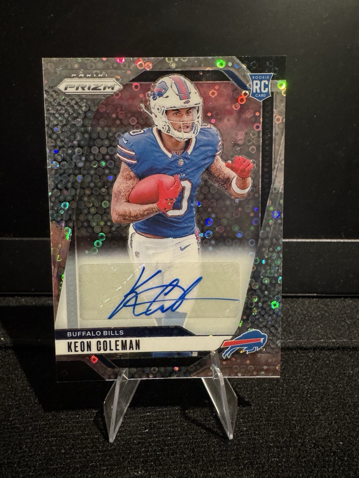 2024 Panini Prizm Rookies Keon Coleman #362 No Huddle Prizm Autographs (AU, RC)