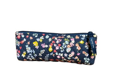 Vera Bradley Brush & Pencil Case Cosmetic Bag Scattered Wildflowers 