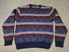Reed & James Knit Sweater Made In Usa Large Vintage Pattern