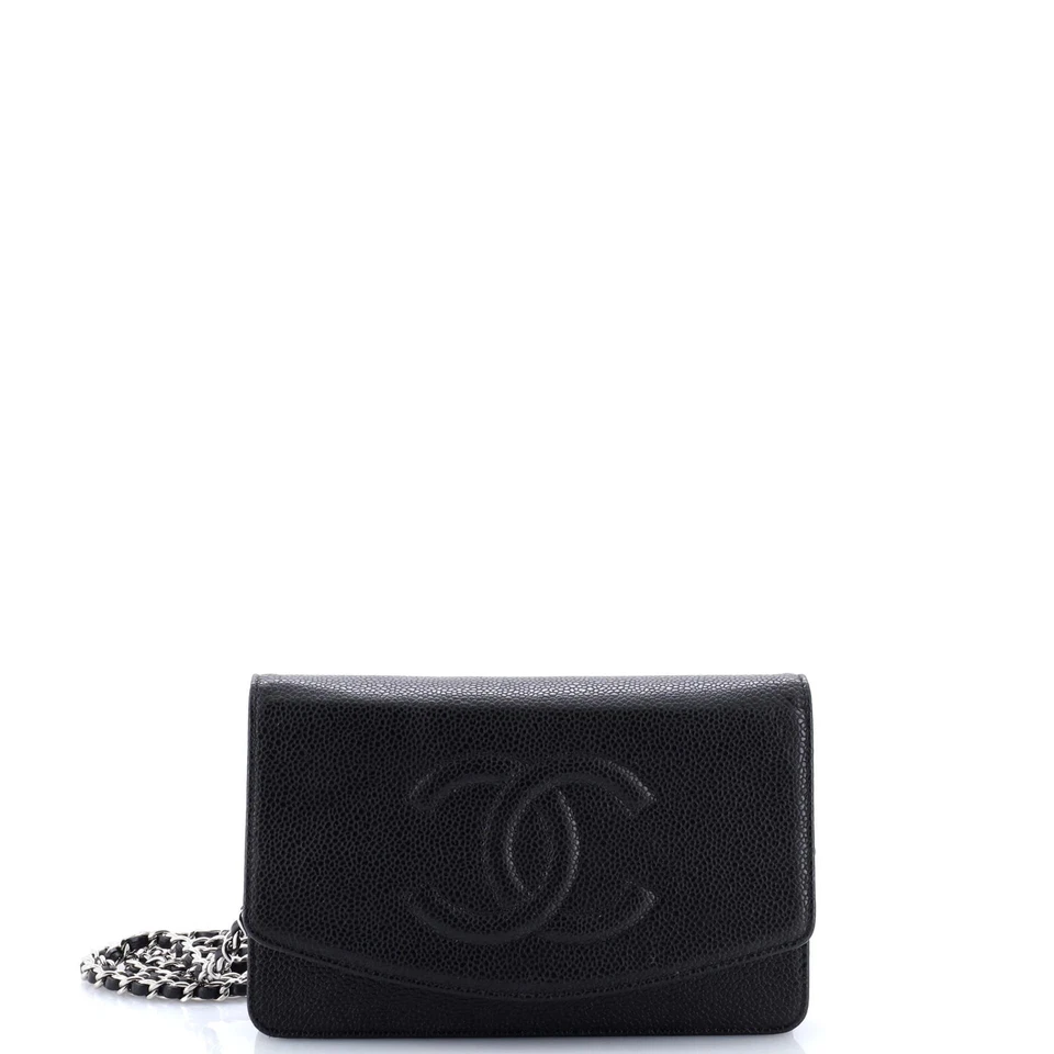 Chanel Timeless Wallet on Chain Caviar