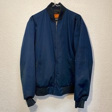 Red Kap Jacket Men  s L Navy Lined Mechanic Bomber Workwear Rugged Utility Jacket