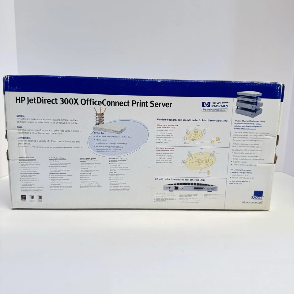 HP Jetdirect 300x External Print Server for 10/100TX J4101B - Image 3 of 4