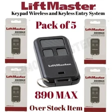 LiftMaster 890MAX Mini Key Chain Garage Door Opener 2.0+security Pack # 5