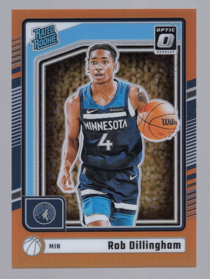 ROB DILLINGHAM 2024-25 DONRUSS OPTIC ORANGE PRIZM RC #151/175 TIMBERWOLVES #259