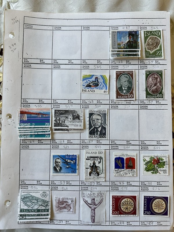 Iceland Stamps Scott Catalog $11.29