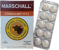 Cuajo Marschall 100 pastillas Coagulante original de calidad para hacer queso