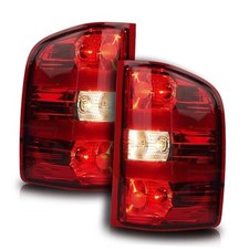 Pair Tail Lights Compatible with 2007-2013 Chevy Silverado 1500 2500HD 3500HD