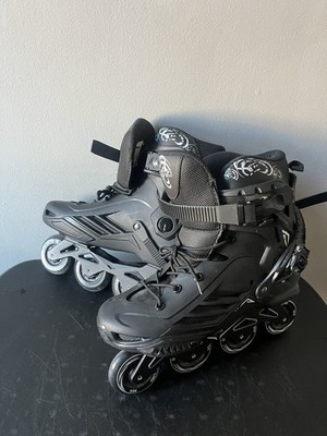 LIKU Black Professional Inline Skates 90A Unisex 240mm Size 9.5 EU 45-46