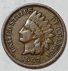 Indian Head Penny Lot of "1"VERY NICE 1907 GOOD OR BETTER° $ FREE SHIPPING $#905