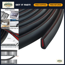 Flexible Rubber Edge Trim 1/16" U Channel Protector for Sharp Edges, 20Ft Black