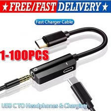 2in1 USB Type-C to 3.5mm AUX Audio Headphone Jack Adapter Charger iPhone17 lot