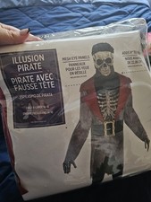 Pirate Child Complete Outfit Costume X-Large 14-16 Multicolor Mesh Eye Panels