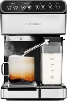 Chefman RJ54 Espresso Machine with Built-in Milk Frother (New in Box)