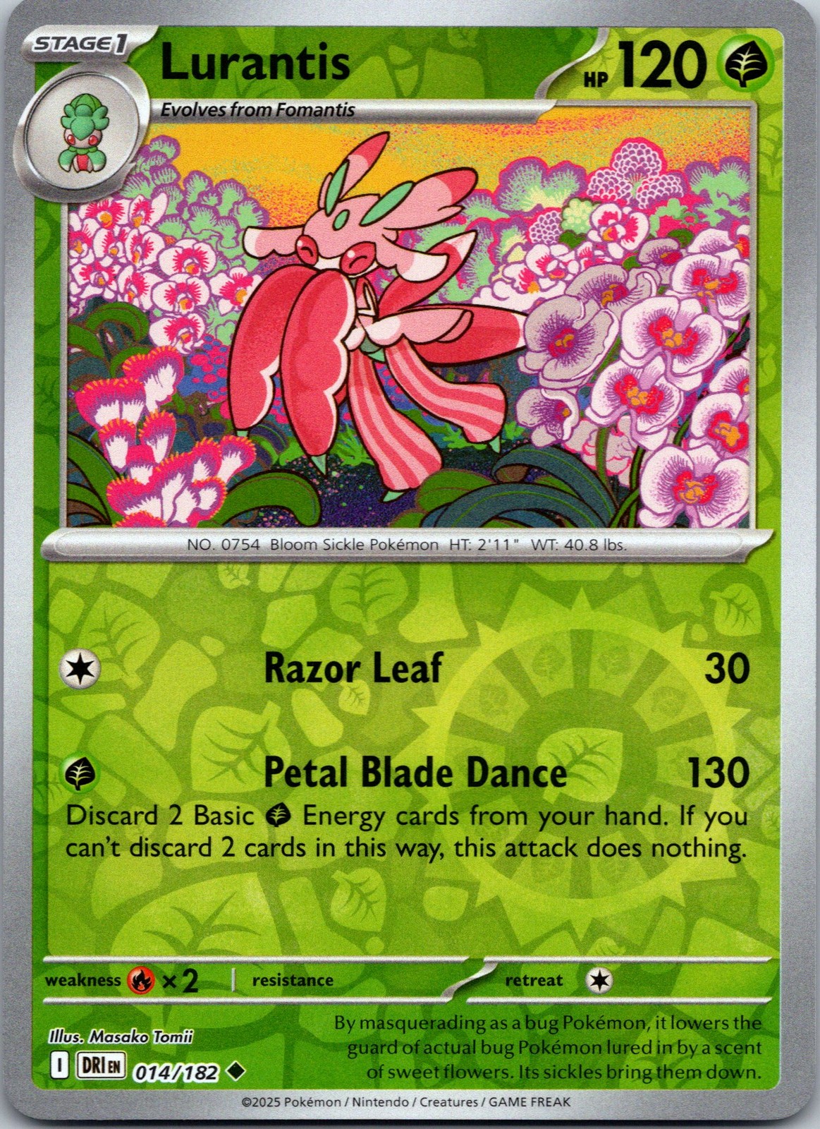 Lurantis Reverse Holo Uncommon SV10: Destined Rivals 014/182 NM