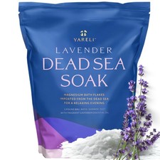 Magnesium Flakes, 5lb Lavender, Dead Sea Bath and Foot Soak, Alternative to E...