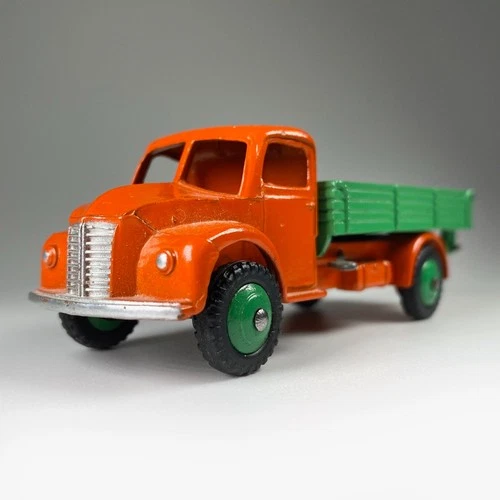 Vintage ~1955-63 DINKY Toys Orange Green #414 REAR TIPPING WAGON Diecast Toy