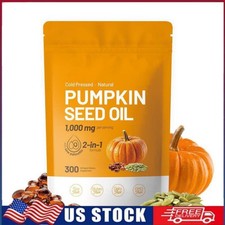 Pumpkin Seed Oil 1000mg with Saw Palmetto 300 Softgels NEW