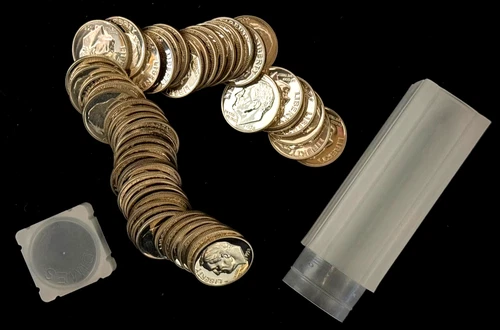 Roll (50) 1958 90% Silver Proof Roosevelt Dimes, UN-circulated