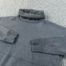 Athleta Sweatshirt Womens XS Gray Fleece Turtleneck Pullover Tunic Sweater Cozy