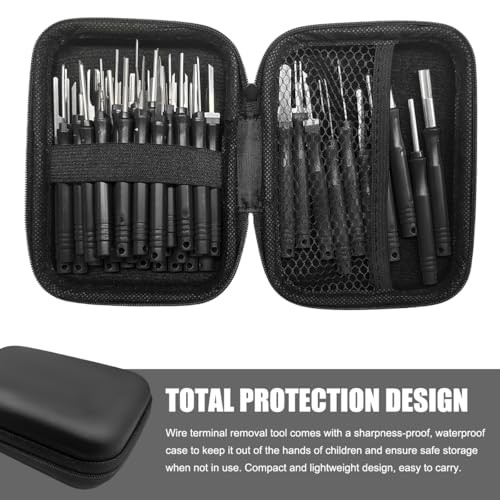 41PCS Terminal Removal Tool Kit, Electrical Wire Connector Pin Extractor Black