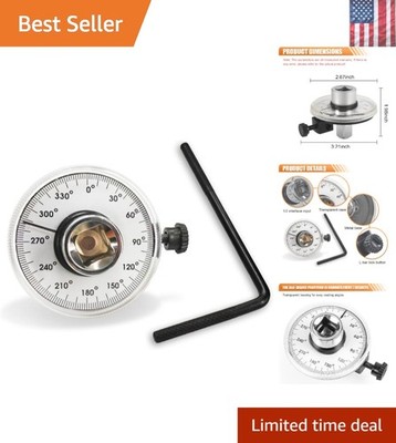 1/2'' Digital Torque Wrench Angle Gauge, 360 Adjustable Adapter, Drive Meter f...