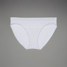 NWT VICTORIAS SECRET PINK Seamless Bikini Panty Knit Logo Blue L