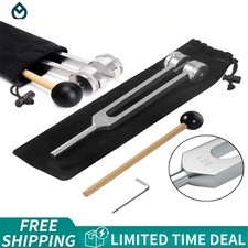 128Hz Healing Tuning Fork With Silicone Hammer Sound Therapy Musical Instrument