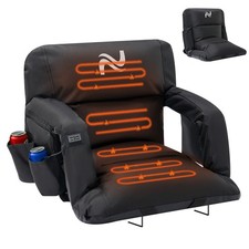 Heated Stadium Seat Bleacher Seat with Back  Arm Support,6 Reclinng Positions