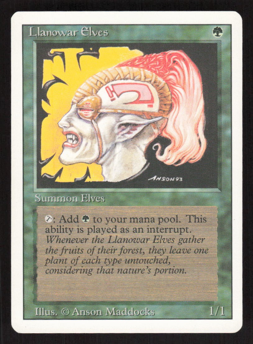 1994 Llanowar Elves Revised Edition MTG