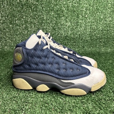 Jordan Air Jordan 13 Retro Boys High Top Sneakers White Navy Blue 1Y