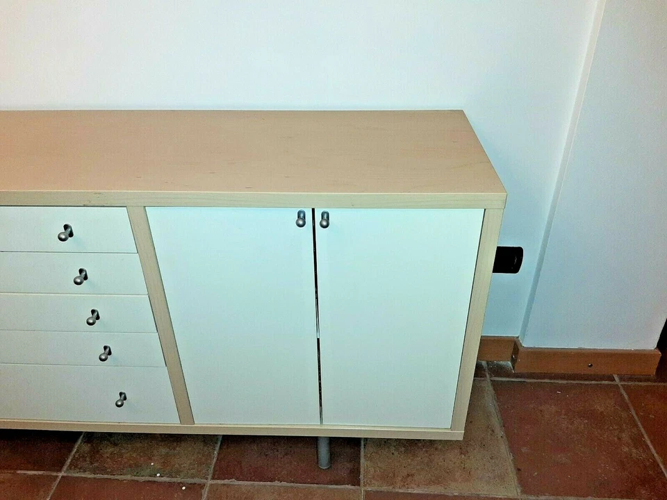 IKEA Magiker Sideboard Buffet credenza pranzo mobile basso ante cassetti betulla - Immagine 3 di 4