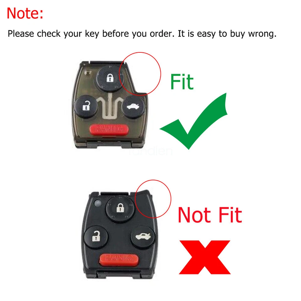 para 2003 2004 2005 2006 2007 Honda Accord CR-V 4 botones mando a distancia llavero carcasa Foto 2 de 4