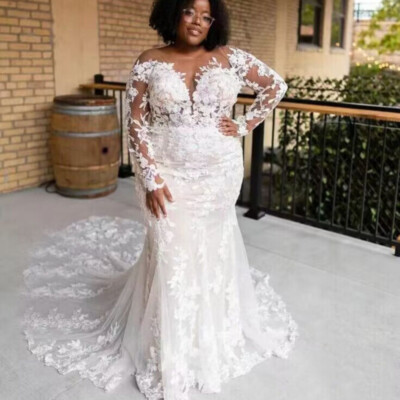 chinese dress ladies Plus Size Long Mermaid Formal Dresses for Weddings