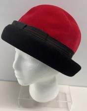 Sombrero de fieltro Norica Melange mezcla Henry Pollak para mujer lana rojo negro cinta EE. UU.